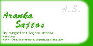 aranka sajtos business card